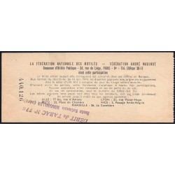 1957 - Loterie Nationale - 34e tranche Gr. V - 1/10ème - Laval - Etat : TTB+