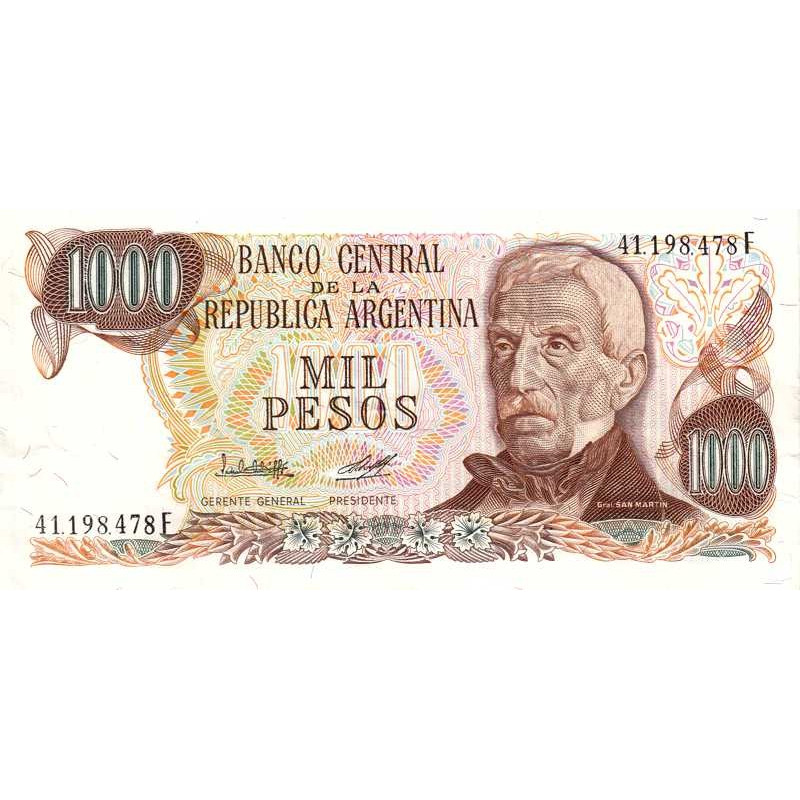 Argentine - Pick 304b_2 - 1'000 pesos - Série F - 1979 - Etat : SUP