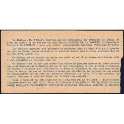 1957 - Loterie Nationale - 37e tranche Gr. IV - 1/10ème - Débitants Tabac - Etat : TB-