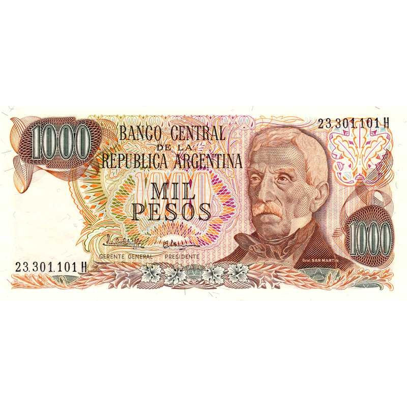 Argentine - Pick 304c_3 - 1'000 pesos - Série H - 1981 - Etat : NEUF