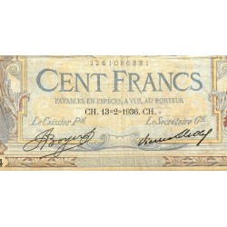 F 24-15 - 13/02/1936 - 100 francs - Merson grands cartouches - Série M.50444 - Etat : TB-
