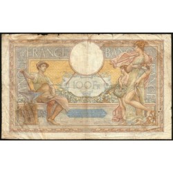 F 24-15 - 12/03/1936 - 100 francs - Merson grands cartouches - Série F.50802 - Etat : B
