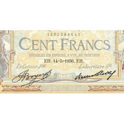 F 24-15 - 14/05/1936 - 100 francs - Merson grands cartouches - Série O.51212 - Etat : TTB+