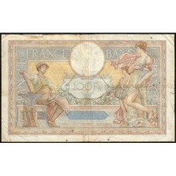 F 24-16 - 28/01/1937 - 100 francs - Merson grands cartouches - Série E.53106 - Etat : TB-