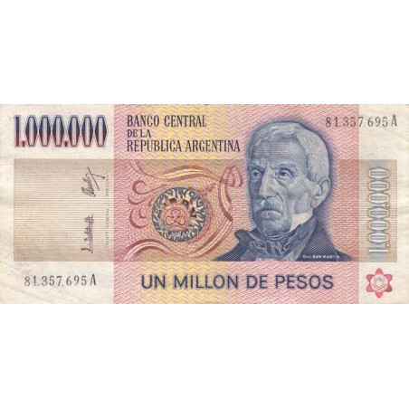 Argentine - Pick 310_2 - 1'000'000 pesos - Série A - 1982 - Etat : TTB