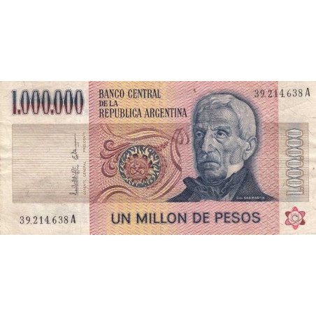 Argentine - Pick 310_3 - 1'000'000 pesos - Série A - 1982 - Etat : TB+