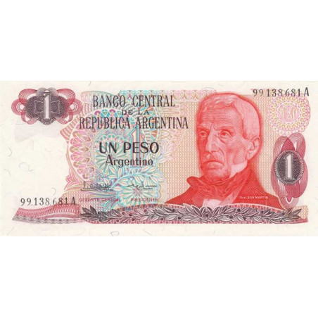 Argentine - Pick 311_2 - 1 peso argentino - Série A - 1984 - Etat : NEUF