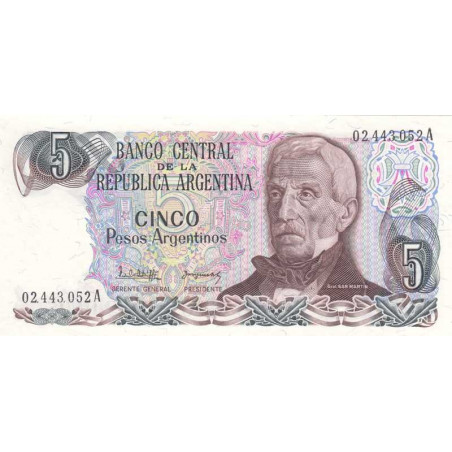 Argentine - Pick 312_1 - 5 pesos argentinos - Série A - 1983 - Etat : NEUF