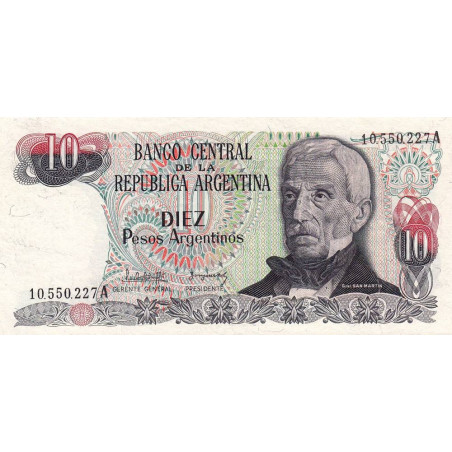 Argentine - Pick 313_1 - 10 pesos argentinos - Série A - 1983 - Etat : SPL