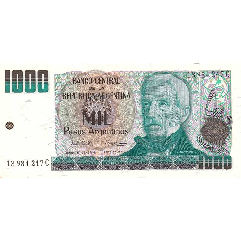 Argentine - Pick 317a_2 - 1'000 pesos argentinos - Série C - 1984 - Etat : NEUF