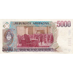 Argentine - Pick 318 - 5'000 pesos - Série A - 1984 - Etat : SPL