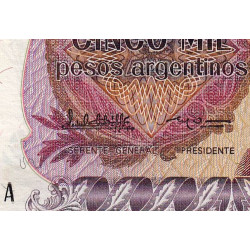 Argentine - Pick 318 - 5'000 pesos - Série A - 1984 - Etat : SPL
