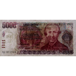 Argentine - Pick 318 - 5'000 pesos - Série A - 1984 - Etat : SPL