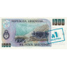 Argentine - Pick 320 - 1 austral sur 1'000 pesos argentinos - Série D - 1985 - Etat : NEUF