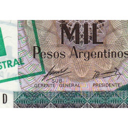 Argentine - Pick 320 - 1 austral sur 1'000 pesos argentinos - Série D - 1985 - Etat : NEUF
