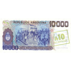 Argentine - Pick 322d - 10 australes sur 10'000 pesos argentinos - Série C - 1985 - Etat : NEUF