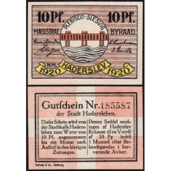 Danemark - Notgeld - Hadersleben (Haderslev) - 10 pfennig - 1920 - Etat : NEUF