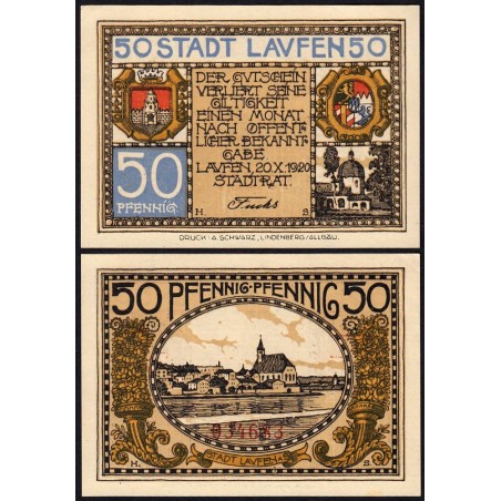 Allemagne - Notgeld - Laufen - 50 pfennig - 20/10/1920 - Etat : pr.NEUF