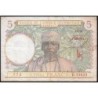 AOF - Pick 26 - 5 Francs - Série E.13623 - 02/03/1943 - Etat : TB+