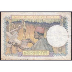 AOF - Pick 26 - 5 Francs - Série E.13623 - 02/03/1943 - Etat : TB+