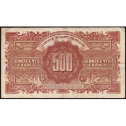 VF 11-01 - 500 francs - Marianne - 1945 - Série 70L - Etat : TB