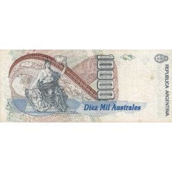 Argentine - Pick 334a - 10'000 australes - Série A - 1989 - Etat : TTB