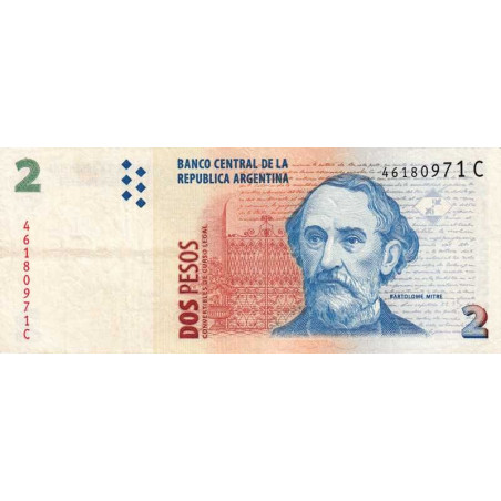 Argentine - Pick 346_1 - 2 pesos - Série C - 1997 - Etat : TTB