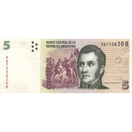 Argentine - Pick 347_4 - 5 pesos - Série B - 2002 - Etat : TTB+