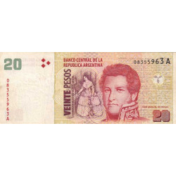 Argentine - Pick 349_1 - 20 pesos - Série A - 2000 - Etat : TTB