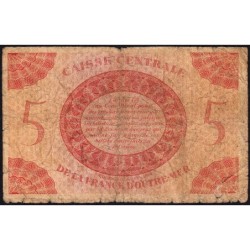 AEF - France Outre-Mer - Pick 15b_9 - 5 francs - Rarissime série AY - 02/02/1944 - Etat : B