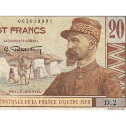 AEF - Pick 22 - 20 francs - Série D.2 - 1947 - Etat : TTB-