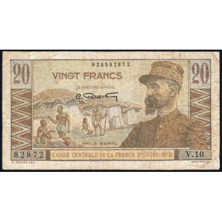 AEF - Pick 22 - 20 francs - Série V.10 - 1947 - Etat : TB-