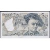 F 67-16v (variété) - 1990 - 50 francs - Quentin de la Tour - Série O.60 - Impression revers - Etat : SPL