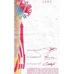 F 75-01 - 1995 - 200 francs - Eiffel - Série A - Petit numéro - Etat : TTB