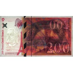 F 75-01 - 1995 - 200 francs - Eiffel - Série A - Petit numéro - Etat : TTB