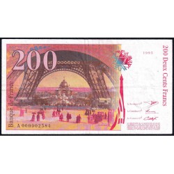 F 75-01 - 1995 - 200 francs - Eiffel - Série A - Petit numéro - Etat : TTB