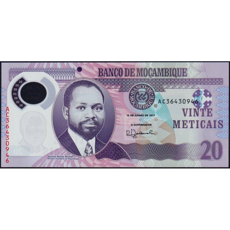Mozambique - Pick 149b - 20 meticais - Série AC - 16/06/2017 - Polymère - Etat : NEUF