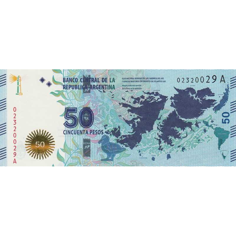 Argentine - Pick 362 - 50 pesos - Série A - 2015 - Etat : NEUF