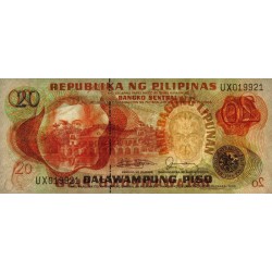 Philippines - Pick 162c - 20 piso - Série UX - 1949 (1984) - Etat : NEUF