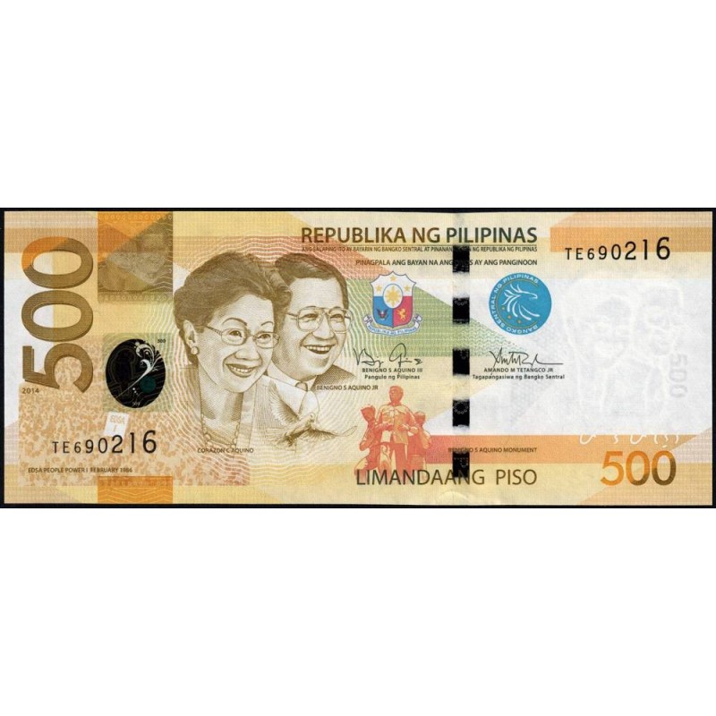 Philippines - Pick 210a_4b - 500 piso - Série TE - 2014 - Etat : NEUF