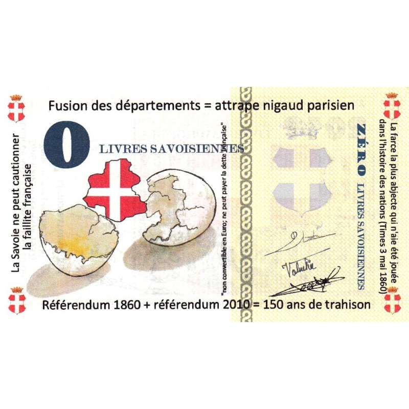 Billet savoisien - 0 / 201? Livres savoisiennes - 2010 - Etat : NEUF