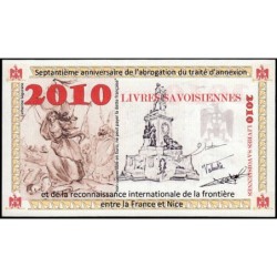 Billet savoisien - 2010 Livres savoisiennes - 2010 - Type b - Etat : NEUF