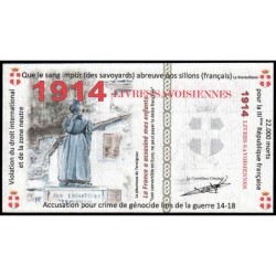 Billet savoisien - 1914 / 1918 Livres savoisiennes - 2014 - Etat : NEUF