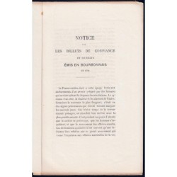 Allier - Document sur les billets de confiance + planches - 1879 - Etat : TTB+