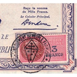 Rassemblement du Peuple Français - Type B-02b - 1'000 francs - Etat : SPL à SPL+