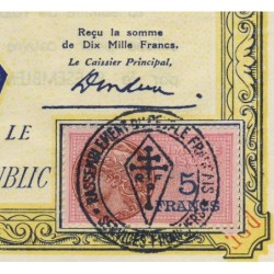 Rassemblement du Peuple Français - Type B-04b - 10'000 francs - Etat : SPL à SPL+