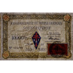 Rassemblement du Peuple Français - Type B-04b - 10'000 francs - Etat : SPL à SPL+