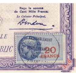 Rassemblement du Peuple Français - Type B-06a - 100'000 francs - Etat : SPL à SPL+