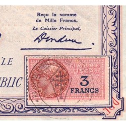 Rassemblement du Peuple Français - Type B-02b - 1'000 francs - Etat : SPL à SPL+