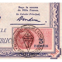Rassemblement du Peuple Français - Type B-02c - 1'000 francs - Etat : SPL à SPL+